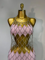 The Diamond Muse Crystal Mesh Dress