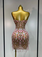 Rosé Blossom Mini Dress