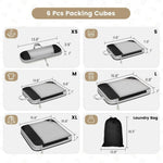 Travel Compressed Packing Cubes Storage Organizer Set