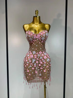 Rosé Blossom Mini Dress