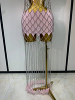 The Diamond Muse Crystal Mesh Dress