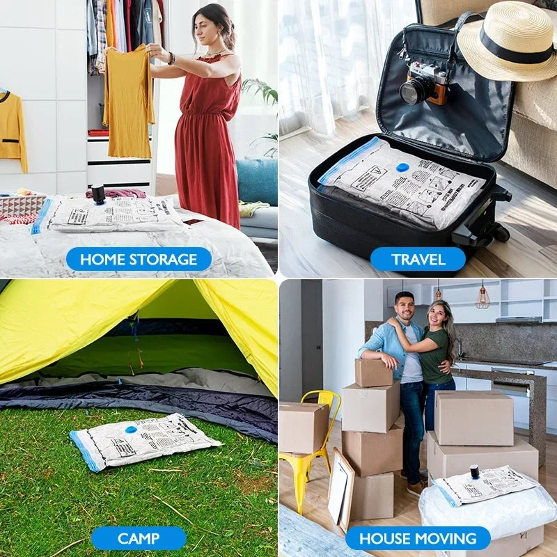 Travel Vacuum Storage Bag Set with Electric Pump