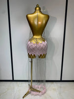The Diamond Muse Crystal Mesh Dress