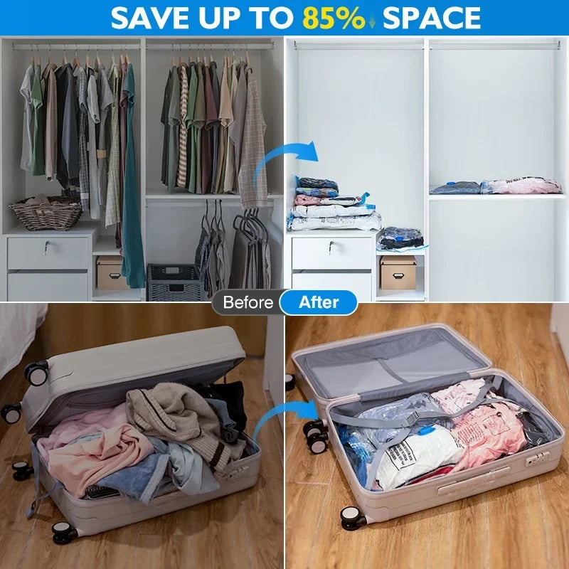 Travel Vacuum Storage Bag Set with Electric Pump