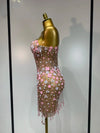 Rosé Blossom Mini Dress