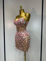 Rosé Blossom Mini Dress