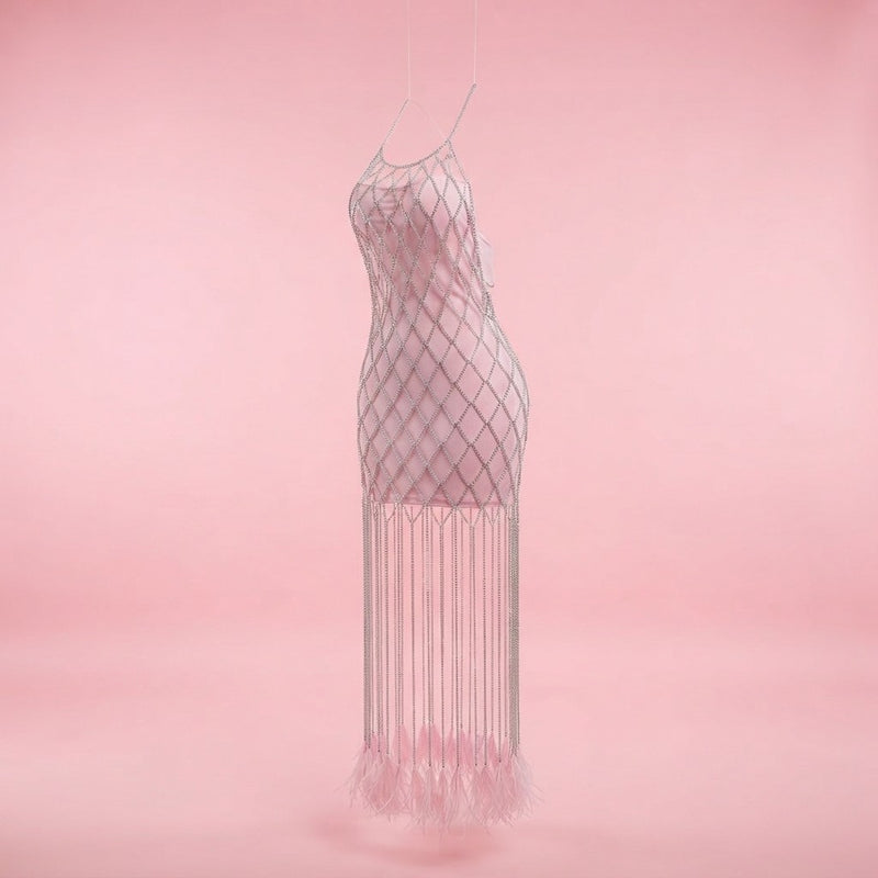 The Diamond Muse Crystal Mesh Dress